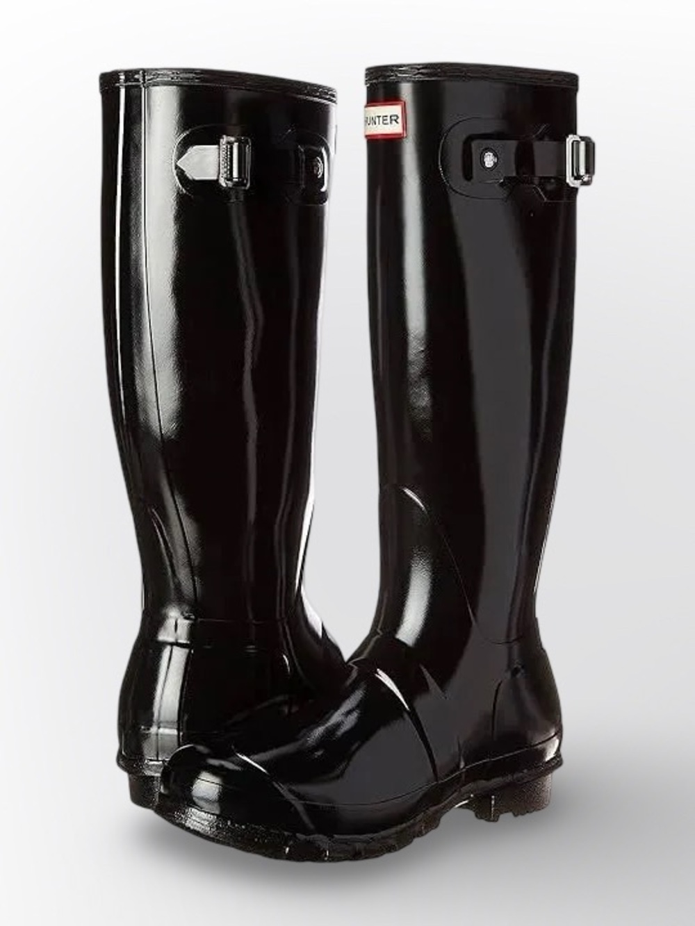Hunter Original Tall Gloss Rain Boots Black Women’s 5/US 5F Waterproof Knee High